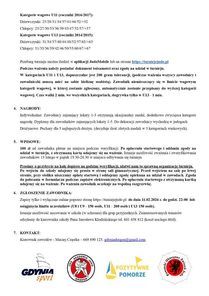 Zapraszamy na IV DRAGON JUDO CUP!