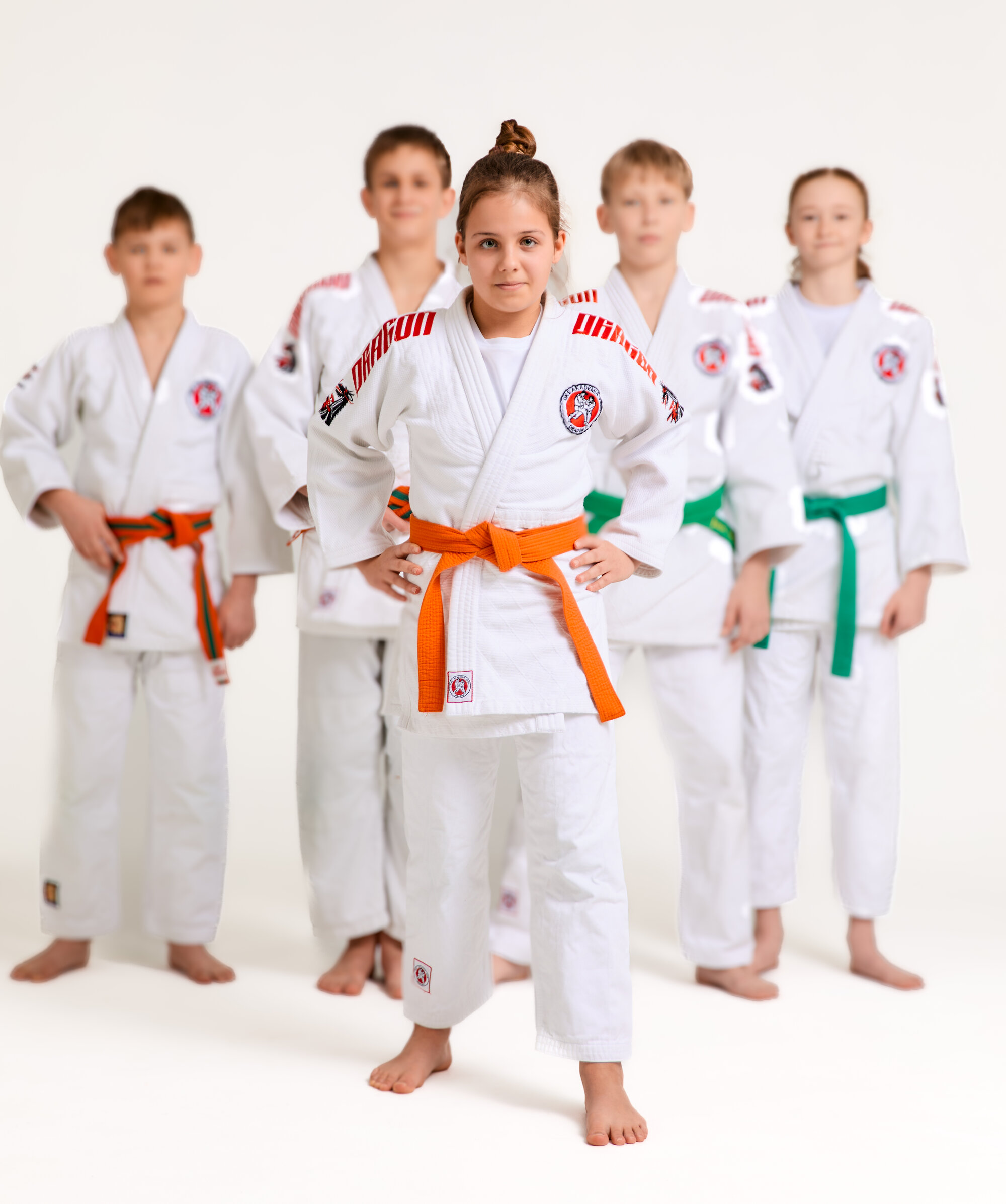 Dzieci na treningu judo w Akademii Dragon